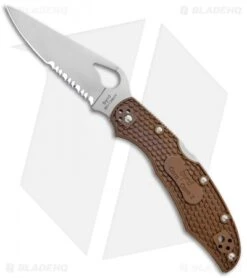 Byrd Cara Cara 2 Lockback Knife Brown FRN (3.75" Satin Serr) BY03PSBN2