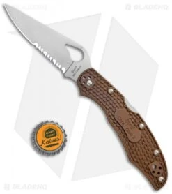 Byrd Cara Cara 2 Lockback Knife Brown FRN (3.75" Satin Serr) BY03PSBN2 -Benchmadess Zone Byrd Cara Cara 2 LB Brown FRN Satin Serr BY03PSBN2 BHQ 89816 jr bottlecap