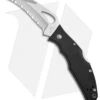 Byrd Crossbill Lockback Knife Black G-10 (3.5" Satin Full Serr) BY07GS -Benchmadess Zone Byrd Crossbill LB Black G 10 Satin Full Serr BY07GS BHQ 7365 jr