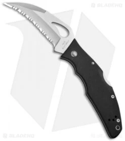 Byrd Crossbill Lockback Knife Black G-10 (3.5" Satin Full Serr) BY07GS