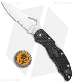Byrd Harrier 2 Lightweight Lockback Knife Black FRN (3.36" Satin Serr) BY01PSBK2 -Benchmadess Zone Byrd Harrier 2 Lightweight LB Black FRN Satin Serr BY01PSBK2 BHQ 106179 jr bottlecap