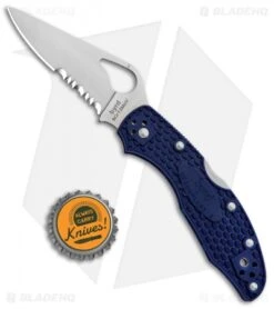 Byrd Meadowlark 2 Lockback Knife Blue FRN (2.84" Satin Serr) BY04PSBL2 -Benchmadess Zone Byrd Meadowlark 2 LB Blue FRN Satin Serr BY04PSBL2 BHQ 90283 jr bottlecap