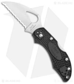 Byrd Robin 2 Lockback Knife Wharncliffe Black (3.4" Satin Serr) BY10SBKWC2