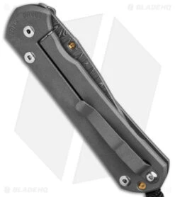 Chris Reeve Large Sebenza 31 Unique Graphic Pyrite Cabochon (3.6" Ladder Damasc) -Benchmadess Zone CR Large Sebenza 31 Unique with Cabochon Damascus Ladder DP BS19 E Pyrite BHQ 143557 td side