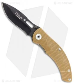Camillus Charge Liner Lock Knife Tan G-10 (3.25" Black) 19207