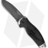Camillus Sawcuda Drop Point Folding Liner Lock Rubber (3.5" Black) -Benchmadess Zone Camillus Sawcuda DP LL Rubber Black BP 25812 jr