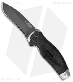 Camillus Sawcuda Drop Point Folding Liner Lock Rubber (3.5" Black)