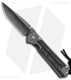 Chris Reeve Large Sebenza 21 Knife W/ Canvas Micarta (3.6" Ladder Damascus)