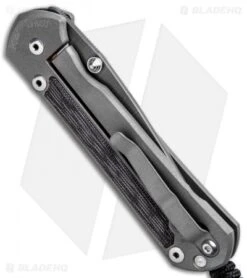 Chris Reeve Large Sebenza 21 Knife W/ Canvas Micarta (3.6" Ladder Damascus) -Benchmadess Zone Chris Reeve Knives Large Sebenza 21 Canvas Micarta Ladder Damascus BHQ 95325 jr side