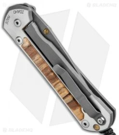 Chris Reeve Large Sebenza 21 Knife W/ Spalted Beech Inlays (3.625" Ladder Dam) -Benchmadess Zone Chris Reeve Knives Large Sebenza 21 Spalted Beech Inlays Ladder Damascus L21 1166 BHQ 87895 jr side