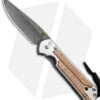 Chris Reeve Large Sebenza 21 Knife W/ Spalted Beech Inlays (3.625" Raindrop Dam)
