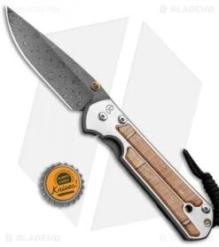 Chris Reeve Large Sebenza 21 Knife W/ Spalted Beech Inlays (3.625" Raindrop Dam) -Benchmadess Zone Chris Reeve Knives Large Sebenza 21 Spalted Beech Inlays Raindrop Damascus L21 1168 BHQ 87896 jr bottlecap