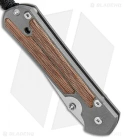 Chris Reeve LH Large Sebenza 21 Knife W/ Natural Micarta Inlays (3.625" SW) -Benchmadess Zone Chris Reeve LH Large Sebenza 21 Natural Micarta Inlays SW BHQ 94349 jr spine