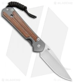 Chris Reeve LH Small Sebenza 21 Drop Point Natural Micarta Inlays (2.9" SW)