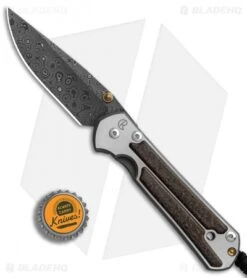 Chris Reeve Large Sebenza 21 Knife W/ Bog Oak Inlays (3.625" Raindrop Damascus) -Benchmadess Zone Chris Reeve Large Sebenza 21 Bog Oak Inlays Raindrop Damascus BHQ 87901 er bottlecap