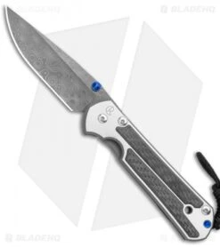 Chris Reeve Large Sebenza 21 Knife W/ Carbon Fiber Inlays (3.625" Raindrop Dam)