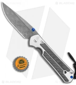 Chris Reeve Large Sebenza 21 Knife W/ Carbon Fiber Inlays (3.625" Raindrop Dam) -Benchmadess Zone Chris Reeve Large Sebenza 21 CF Inlays Raindrop Damascus L21 1206 BHQ 108523 jr bottlecap