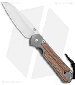 Chris Reeve Large Sebenza 21 Insingo Knife W/ Natural Micarta Inlays (3.625" SW)