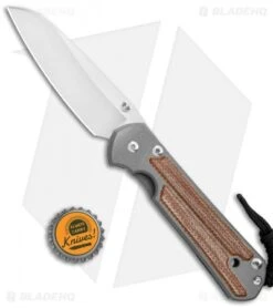 Chris Reeve Large Sebenza 21 Insingo Knife W/ Natural Micarta Inlays (3.625" SW) -Benchmadess Zone Chris Reeve Large Sebenza 21 Natural Inlays L21 1264 BHQ 94287 jr bottlecap