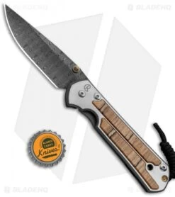 Chris Reeve Large Sebenza 21 Knife W/ Spalted Beech Inlays (3.625" Damascus) -Benchmadess Zone Chris Reeve Large Sebenza 21 Spalted Beech Inlays Damascus L21 1164 BHQ 87894 jr bottlecap