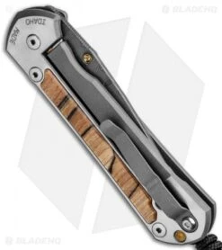 Chris Reeve Large Sebenza 21 Knife W/ Spalted Beech Inlays (3.625" Damascus) -Benchmadess Zone Chris Reeve Large Sebenza 21 Spalted Beech Inlays Damascus L21 1164 BHQ 87894 jr side