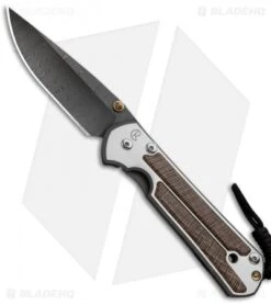 Chris Reeve Large Sebenza 21 Knife W/ Striped Platan (3.6" Ladder Damascus)