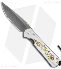 Chris Reeve Large Sebenza 21 Knife Unique Graphic W/Cabochon (Ladder Damascus)