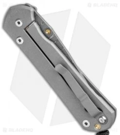 Chris Reeve Large Sebenza 21 Knife Unique Graphic W/Cabochon (Ladder Damascus) -Benchmadess Zone Chris Reeve Large Sebenza 21 Unique Graphic Cabochon Ladder Damascus BHQ 109163 jr side