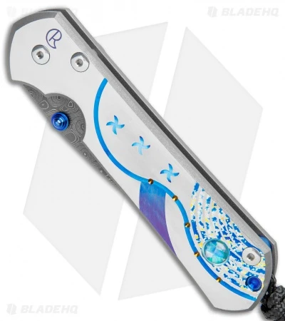 Chris Reeve Large Sebenza 21 Knife Unique Graphic W/Opal Mosaic (Raindrop Dam) 4 Chris Reeve Large Sebenza 21 Knife Unique Graphic W/Opal Mosaic (Raindrop Dam) - Image 2