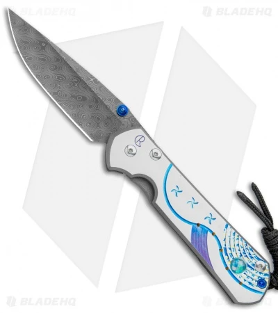 Chris Reeve Large Sebenza 21 Knife Unique Graphic W/Opal Mosaic (Raindrop Dam) 3 Chris Reeve Large Sebenza 21 Knife Unique Graphic W/Opal Mosaic (Raindrop Dam)