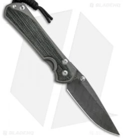 Chris Reeve Left-Hand Large Sebenza 31 Black Micarta (3.625" Boomerang Dam.)