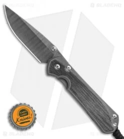 Chris Reeve Large Sebenza 31 Knife Black Micarta (2.94" Ladder Damascus) -Benchmadess Zone Chris Reeve Large Sebenza 31 Black Micarta Ladder Damascus BHQ 98939 LS Bottlecap