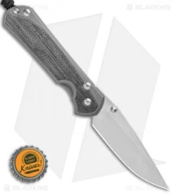 Chris Reeve Left-Hand Large Sebenza 31 Knife Black Micarta (3.625" Stonewash) -Benchmadess Zone Chris Reeve Large Sebenza 31 Black Micarta Left Hand BHQ 98937 LS Bottlecap