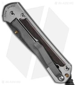 Chris Reeve Large Sebenza 31 LH Bog Oak (3.6" Damascus) -Benchmadess Zone Chris Reeve Large Sebenza 31 Bog Oak Ladder Damascus Left Hand BHQ 98953 td side