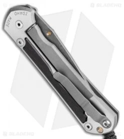 Chris Reeve Large Sebenza 31 Inlay Bog Oak (3.6" Raindrop Damascus) -Benchmadess Zone Chris Reeve Large Sebenza 31 Bog Oak Raindrop Damascus BHQ 98955 LS Side