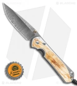 Chris Reeve Large Sebenza 31 Inlay Box Elder (3.6" Ladder Damascus) -Benchmadess Zone Chris Reeve Large Sebenza 31 Box Elder Ladder Damascus BHQ 98960 LS Bottlecap