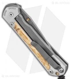 Chris Reeve Large Sebenza 31 Inlay Box Elder (3.6" Ladder Damascus) -Benchmadess Zone Chris Reeve Large Sebenza 31 Box Elder Ladder Damascus BHQ 98960 LS Side