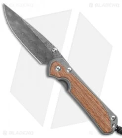 Chris Reeve Large Sebenza 31 Natural Micarta Raindrop Damascus