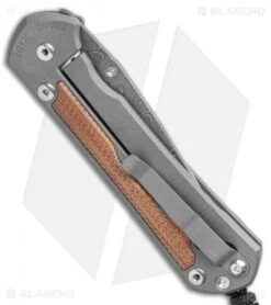 Chris Reeve Large Sebenza 31 Natural Micarta Raindrop Damascus -Benchmadess Zone Chris Reeve Large Sebenza 31 Inlay Micarta Canvas Natural Damascus Raindrop BHQ 98943 LS Side