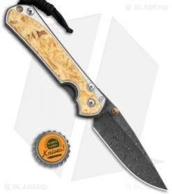 Chris Reeve Large Sebenza 31 Box Elder (3.62" Boomerang Damascus) Left-Hand -Benchmadess Zone Chris Reeve Large Sebenza 31 LEFT HAND Box Elder Boomerang Damascus BHQ 118512 JR bottlecap