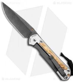 Chris Reeve Large Sebenza 31 Box Elder (3.62" Boomerang Damascus) Left-Hand -Benchmadess Zone Chris Reeve Large Sebenza 31 LEFT HAND Box Elder Boomerang Damascus BHQ 118512 JR left