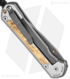 Chris Reeve Large Sebenza 31 Box Elder (3.62" Boomerang Damascus) Left-Hand -Benchmadess Zone Chris Reeve Large Sebenza 31 LEFT HAND Box Elder Boomerang Damascus BHQ 118512 JR side