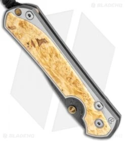 Chris Reeve Large Sebenza 31 Box Elder (3.62" Boomerang Damascus) Left-Hand -Benchmadess Zone Chris Reeve Large Sebenza 31 LEFT HAND Box Elder Boomerang Damascus BHQ 118512 JR spine