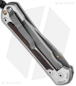 Chris Reeve Large Sebenza 31 Macassar Ebony (3.62" Raindrop Damascus) Left Hand -Benchmadess Zone Chris Reeve Large Sebenza 31 LEFT HAND Macassar Ebony Raindrop Damascus BHQ 98970 JR side