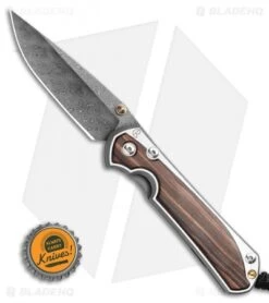 Chris Reeve Large Sebenza 31 Macassar Ebony Raindrop (3.6" Damascus) -Benchmadess Zone Chris Reeve Large Sebenza 31 Macassar Ebony Raindrop Damascus BHQ 98971 LS Bottlecap