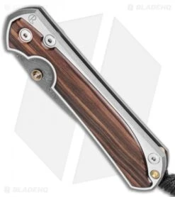 Chris Reeve Large Sebenza 31 Macassar Ebony Raindrop (3.6" Damascus) -Benchmadess Zone Chris Reeve Large Sebenza 31 Macassar Ebony Raindrop Damascus BHQ 98971 LS Spine