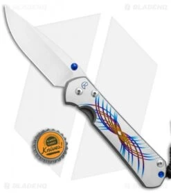 Chris Reeve Large Sebenza 31 Knife Unique Graphic Blue Swirl (3.6" Satin) -Benchmadess Zone Chris Reeve Large Sebenza 31 Unique Graphic Blue Swirl BHQ 113447 jr bottlecap