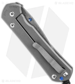 Chris Reeve Large Sebenza 31 Unique Graphic Lolite Inlay (3.6" Boomerang Damasc) -Benchmadess Zone Chris Reeve Large Sebenza 31 Unique Graphic Lolite Boomerang Damascus BHQ 144655 jr side