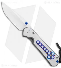 Chris Reeve Large Sebenza 31 Knife Unique Graphic Purple Cross (3.6" Satin)