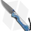 Chris Reeve Large Sebenza 31 Unique Graphic Triple Mosaic Opal Blue (3.6" Rain.) -Benchmadess Zone Chris Reeve Large Sebenza 31 Unique Graphic Triple Mosaic Raindrop Damascus BHQ 144654 jr